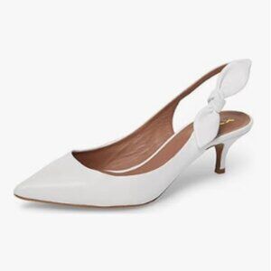 XYD White Slingback Heels